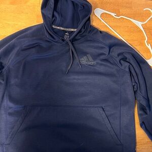 Blue Adidas sweatshirt with front pouch.  Size XXL